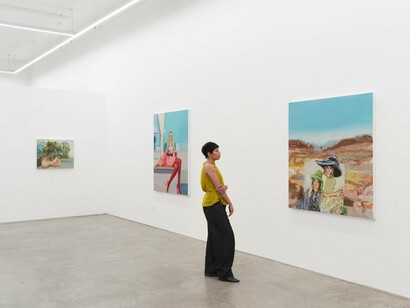 Janet Werner, Landscape with legs, exhibition view. Courtesy of Anat Ebgi 