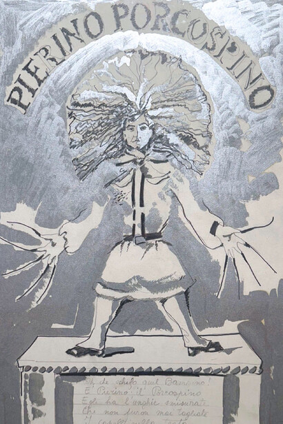 Giosetta Fioroni, Pierino Porcospino (detail), 1960s. Courtesy of Galleria d’Arte Maggiore