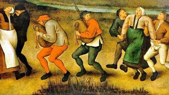 Pieter Bruegel el joven, Una representación de la manía de la danza, en la peregrinación de los epilépticos a la iglesia de Molenbeek