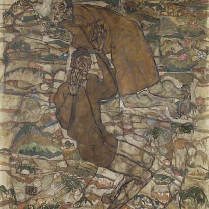 Egon Schiele (1890-1918),   „Die Entschwebung“ („Die Blinden“ II), 1915, Öl, Deckfarbe auf Leinwand, 200 x 172 cm, Leopold Museum, Wien © Leopold Museum, Wien / M. Thumberger