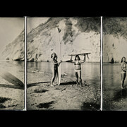 Joni Sternbach, The Women and the Waves, Triptych (Santa Barbara, CA), 2015, tintype, each: 14x11 inches, total:14x33 inches, unique. Courtesy the artist and Von Lintel Gallery