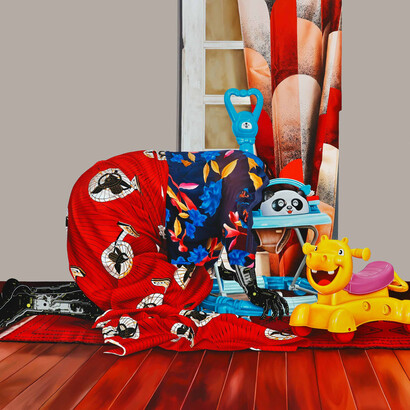 Eddy Kamuanga Ilunga, La parenthèse du red (Red misconception), 2024. Courtesy of October Gallery