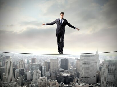 Andar sobre la cuerda floja