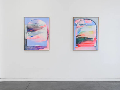 Andy Curlowe and Emily Kepulis, New works, exhibition view. Courtesy of Maybaum Gallery