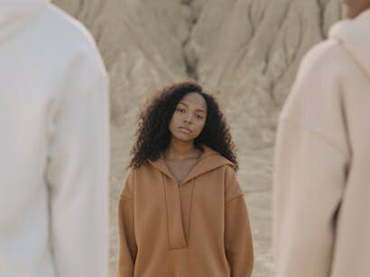 Embodying the essence of minimalism, this simple beige outfit highlights the power of clean lines and neutral tones, proving that true style lies in understated elegance