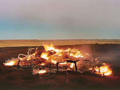 Rosemary Laing, burning ayer #12, 2003. Courtesy of Galerie Lelong