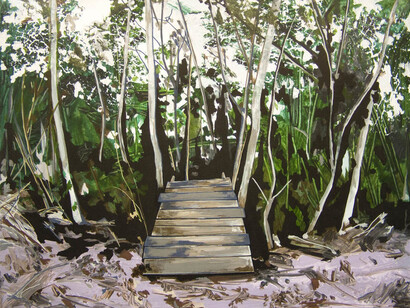 Annalisa Fulvi, Geometrie rurali n.7, 2014, acrilico su tela, 60 x 80 cm