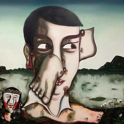Vangelis Pliarides
Death of Sugar Daddy, 2018
Signed and dated on verso
Oil on canvas
72 7/8 x 78 3/4 in
185h x 200w cm
Courtesy of Christine Park Gallery