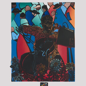 Barbara Earl Thomas (American, b. 1948), "A Joyful Noise," 2022, Paper cut with hand-printed color. Courtesy of Claire Oliver Gallery, New York, and the artist. Photography by Spike Mafford / Zocalo Studios