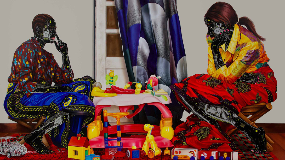 Eddy Kamuanga Ilunga, Le ciel sur le sol (The skies come crashing down), 2024. Courtesy of October Gallery