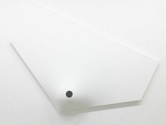 Norio Imai, White Ceremony - 110 Degrees , 1967/2013, 59 x 36 ¼ x 7 inches, 150 x 92 x 17.8cm - Acrylic, cotton cloth, plastic mold
