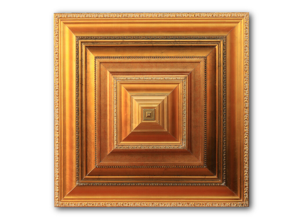 Wu Yuren, The Truth is Concrete No. 2, 2015 Frame, gold leaf, 31 1/2 x 31 1/2 x 9 7/8 inches (80 x 80 x 25 cm) 