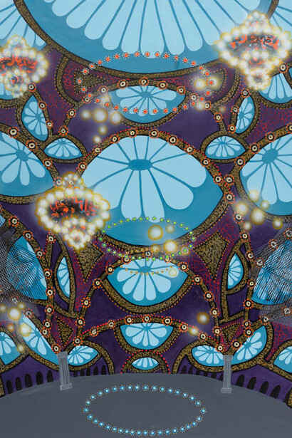 Michiko Itatani, Cosmic theater (detail), 2023. Courtesy of Rebecca Camacho Presents