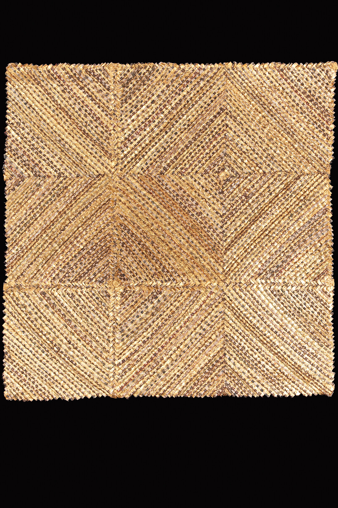 Olga De Amaral, Segmento 8, 1999, Linen, Gesso, Acrylic Paint, Gold Leaf, 91 x 91 cm