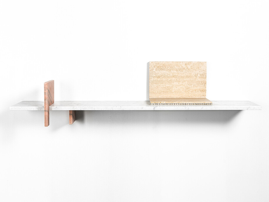 Robert Stadler, Cut_Paste #3, 2013, marble, aluminium, h31.5 l120 w32 cm / h12.4 l47.2 w12.5 in, limited edition of 8 + 4 ap, Courtesy Carpenters Workshop Gallery