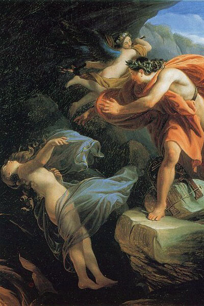 Enrico Scuri, "Eurídice retrocede al inframundo", siglo XIX