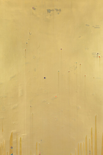 Barcilon, 2015, pure pigments and varnish on wood, 153x200cm. Detail