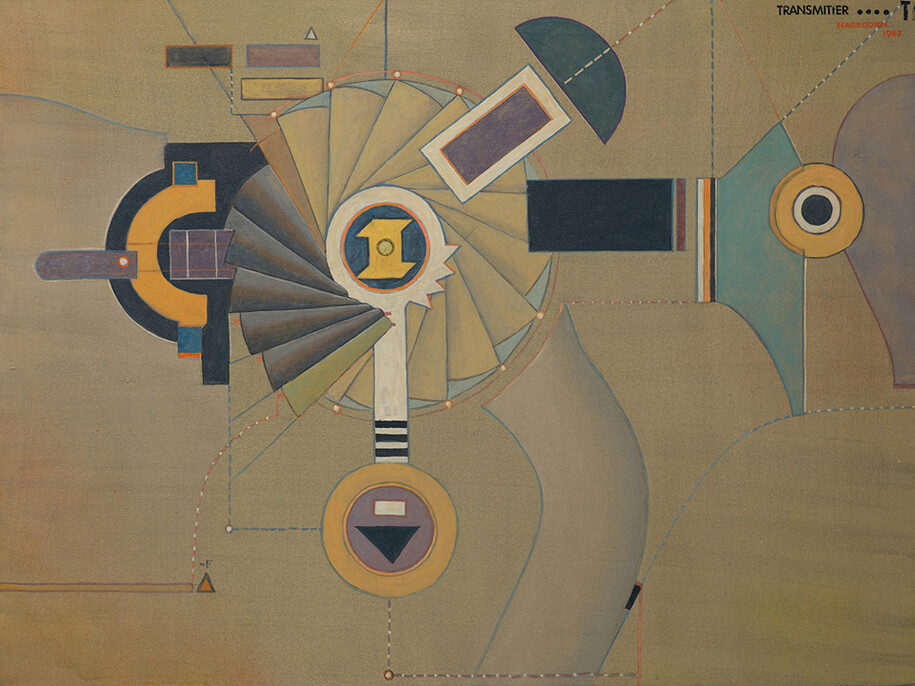 Karl Hagedorn, Transmitter, 1983, o/c, 36 x 48 in
