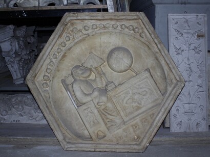 Gionitus
Collaboratore di Andrea Pisano, Gionitus
inventore dell'Astronomia, CALCO
formella del Campanile di Giotto di
Firenze (1334-1336).
Liceo Artistico Statale di Porta Romana di
Firenze e Sesto Fiorentino.