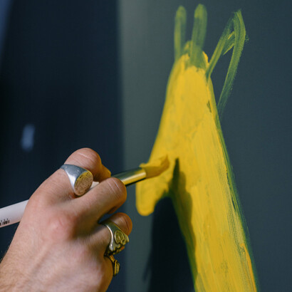 Pintura quase finalizada após lapso de criatividade