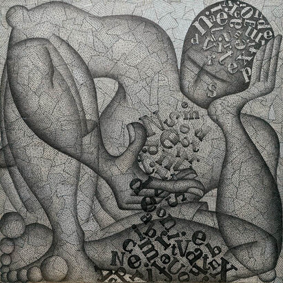 Val d’Off, Memory In Memoriam, Mixed Media on Canvas, 24" x 24"