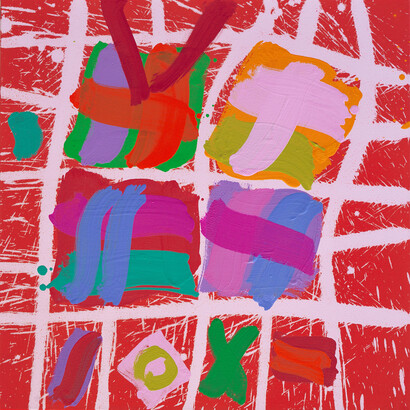 Albert Irvin, Untitled, 2014, acrylic on canvas, 24 x 24 in /
61 x 61 cm