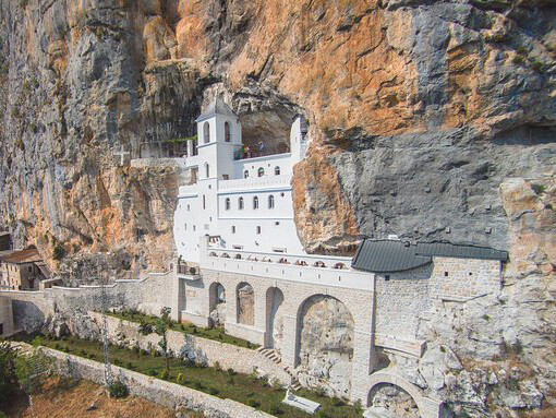 Ostrog consists of two monasteries that are several kilometers apart from each other, the second being built into the side of a mountain