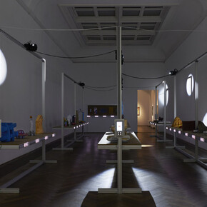 Neïl Beloufa, Humanities, Ausstellungsansicht. Mit freundlicher Genehmigung der Kunsthalle Basel