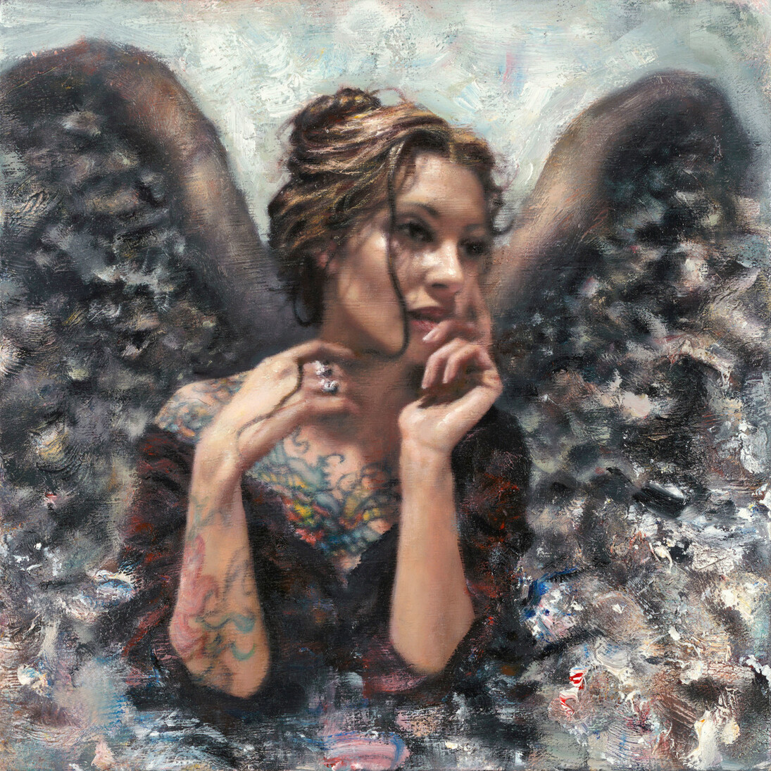 Hamish Blakely, I Ask Myself, Original Oil, 38 cm x 38 cm, Also available as a limited edition canvas on board of 9, 38cm x 38cm