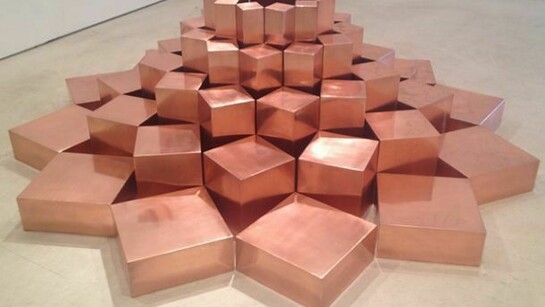 Steven Naifeh, Saida XXXVI: Copper, 2014, Copper-plated steel, 96 x 96 x 31 in