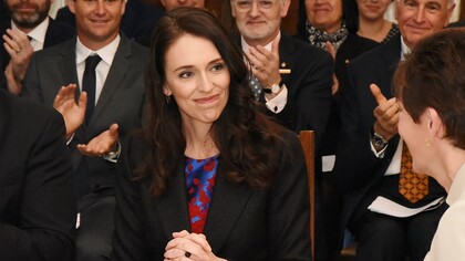 Jacinda Arden Prime Minister of New Zealand being applauded 