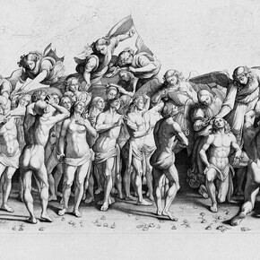 Oswald Ufer (incisore), Luca Signorelli (inventore), Il Paradiso (da un affresco di Luca Signorelli nel Duomo di Orvieto), incisione a bulino, Laboratorio Fotografico di Documentazione Istituto centrale per la grafica