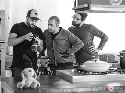 Sul set dello spot per Scavolini