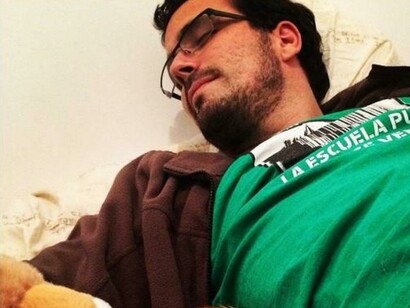 Alberto Garzón durmiendo