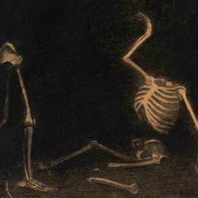 Odilon Redon, The battle of bones (detail), about 1881. Courtesy of J. Paul Getty Museum