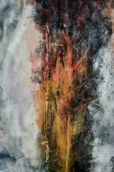 Guido Chinchilla, Abstracción, pintura sobre lienzo