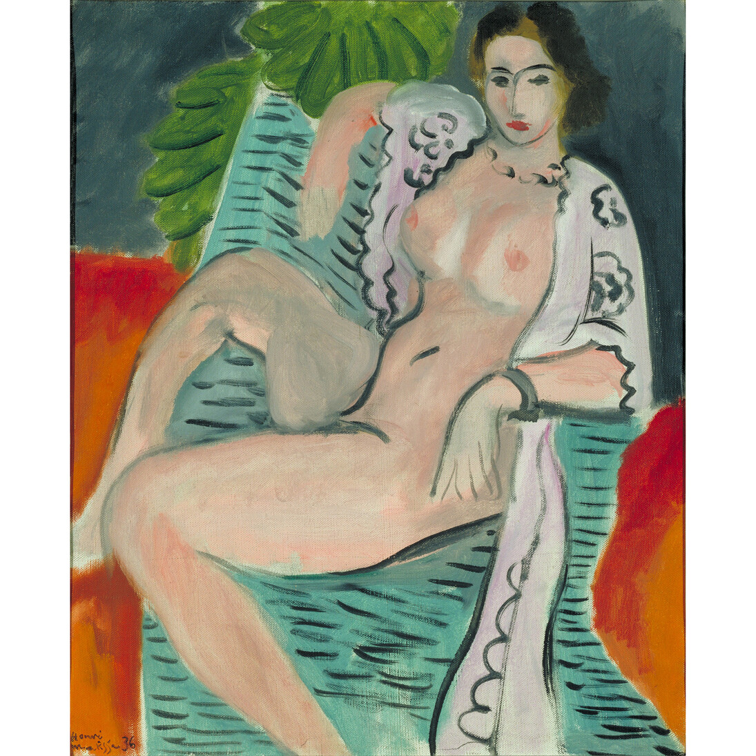 Henri Matisse, 1869-1954, Draped Nude, 1936, Oil paint on canvas, support: 457 x 375 mm, frame: 580 x 500 x 70 mm © Succession Henri Matisse/DACS 2015
