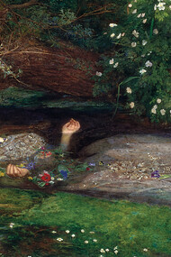 John Everett Millais, Ophelia, 1851. Oil on canvas, 76 x 112 cm. Tate Collection, London   
