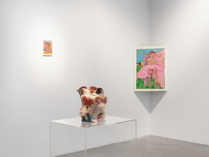 Francesca Perrone, A pelle viva ti vedo sparire, vista della mostra. Per gentile concessione della Prometeo Gallery