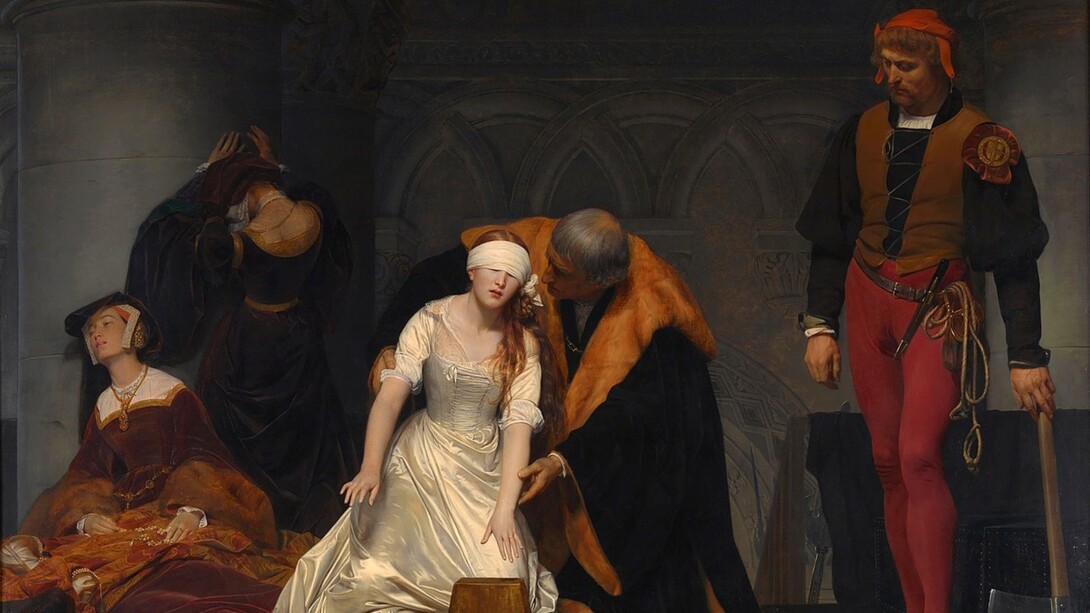 "L'esecuzione di Lady Jane Grey", Paul Delaroche, 1834. Conservato alla National Gallery di Londra, UK