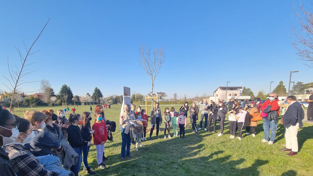 Cerimonia di intitolazione del Giardino Silvia Zenari a Padova