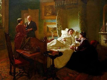 «La convaleciente» John Faed (1819-1902)