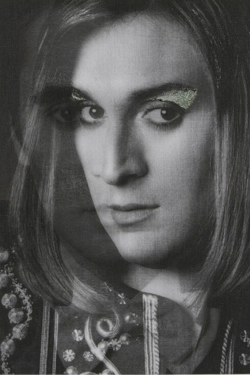 Francesco Vezzoli, 
in collaborazione con Francesco Scavullo,
Francesco by Francesco: Happily More than Ever, 2002, Stampa laser su tela con ricamo metallico, dittico 64 x 54 cm cad.,
Courtesy: Collezione ACACIA,
Credito fotografico: Fabio Mantegna
