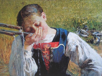 Giovanni Segantini, Costume grigionese o Acqua di fonte