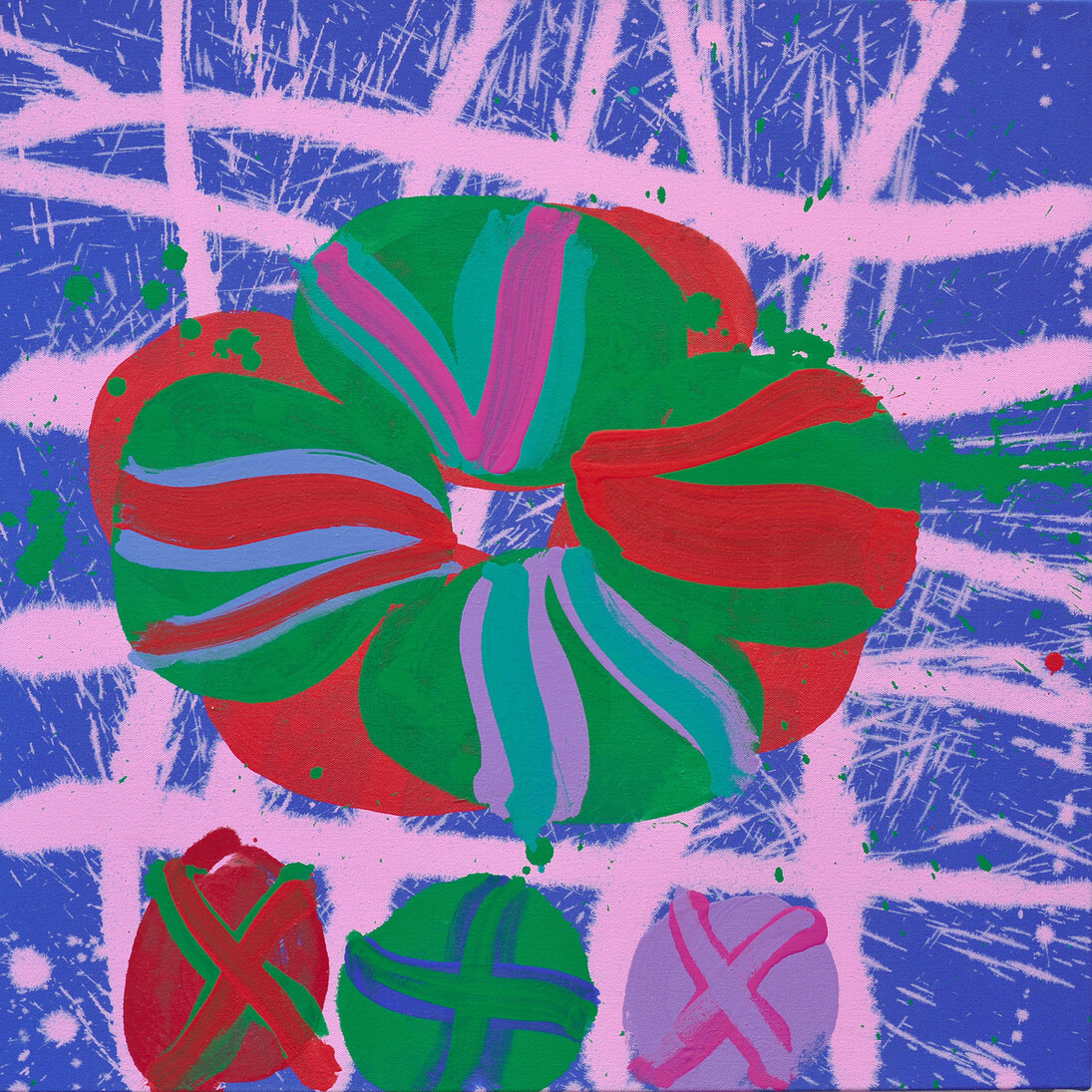 Albert Irvin, Untitled, 2014, acrylic on canvas, 24 x 24 in /
61 x 61 cm