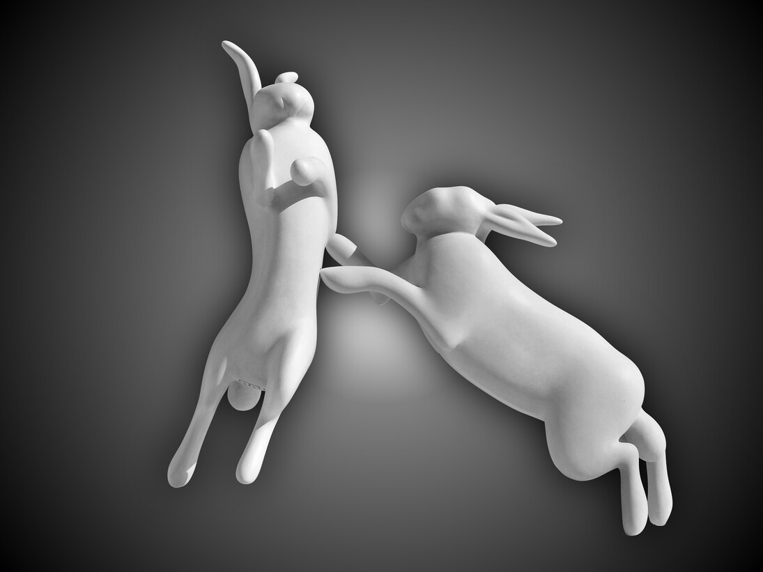 Galerie Heim, Thierry Wald, Lièvres joueurs