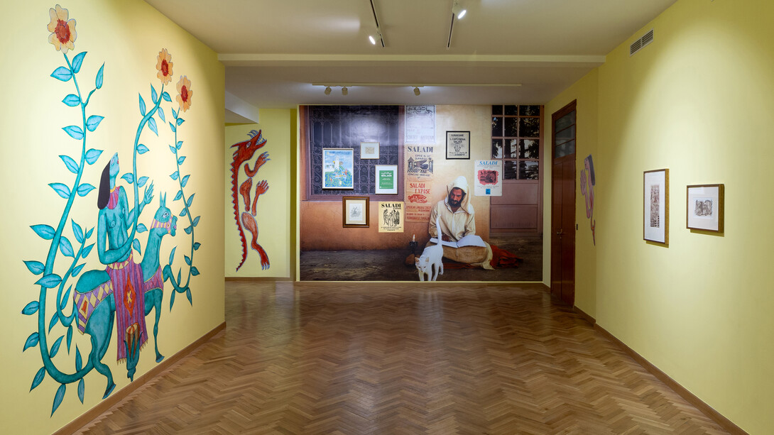 Abbès Saladi, l'odyssée mystique, exhibition view. Courtesy of Comptoir des Mines Galerie