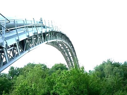 Gas pipeline bridge Dolne Zelenice, Vah river, Slovakia