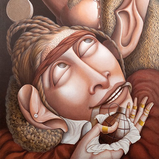 L'urlo del pianeta, 2013, acrilico su tela, 150x110 cm 