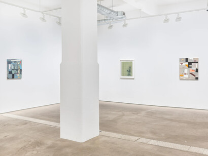 Andrew Bick and Prunella Clough, Dialogues, exhibition view. Courtesy of Hales Gallery